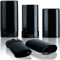 15ml Black plastic oval lip balm container